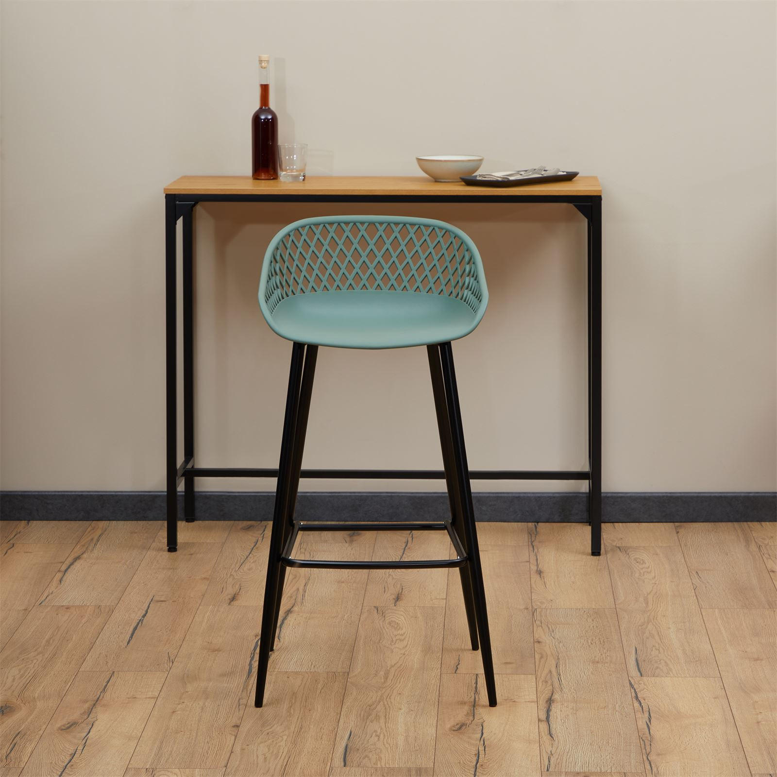 BARHOCKER IREK 2ER-SET - Grün, Textil (48/96/48cm) - IDIMEX