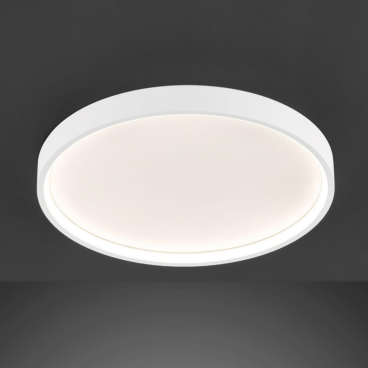 LED DECKENLEUCHTE Metall Weiß Rund - Weiß, Metall (45/45/4.5cm) - Wofi