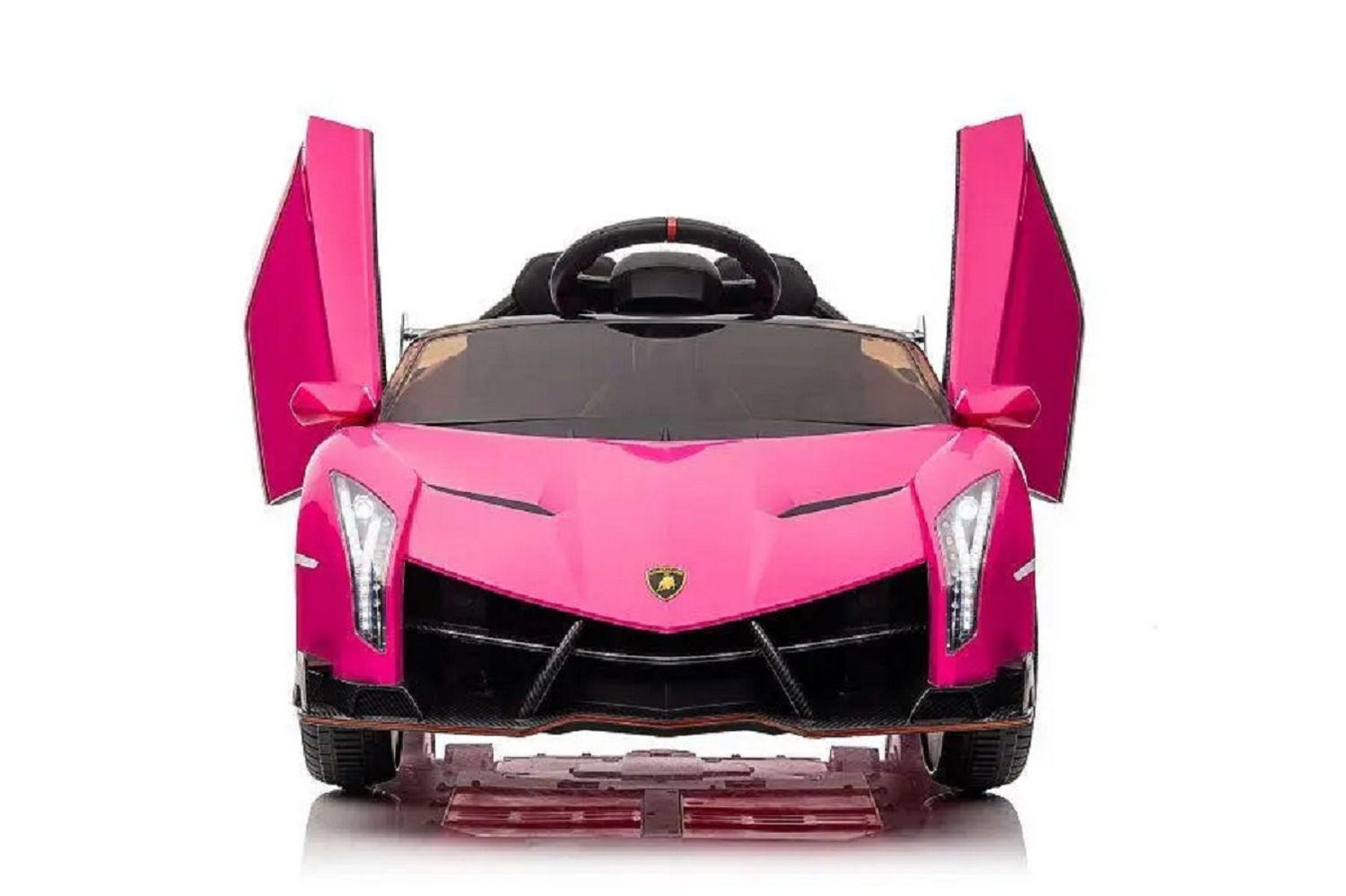 KINDER ELEKTROAUTO Lamborghini Veneno 615B pink Allradantrieb, EVA-Reifen, Kunstledersitz, lizenziert, 12V 7Ah Akku - Pink, Kunststoff (111/61/45cm) - Es-Toys