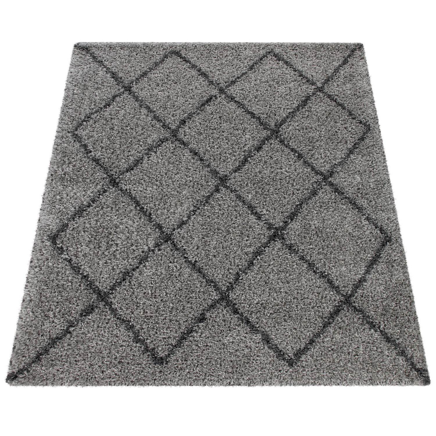 HOCHFLORTEPPICH 160/220 cm Kalmar 444 - Grau, Textil (160/220cm) - Paco Home