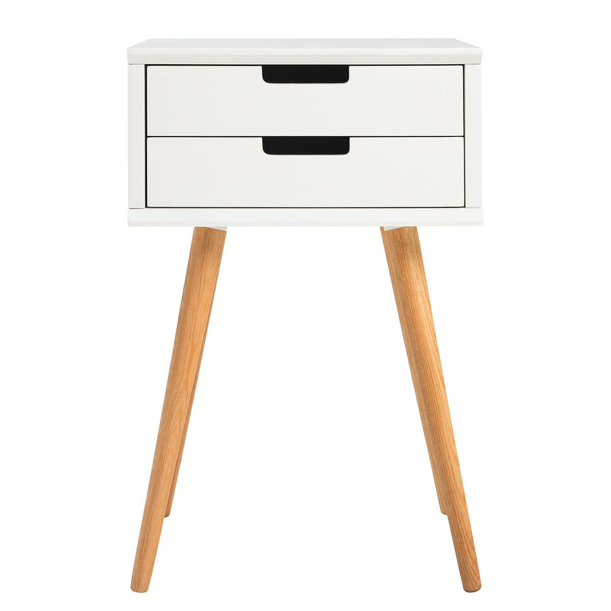 NACHTTISCH mit 2 Schubladen - Eichefarben/Braun, Eichenholz/Holz (40/61/30cm) - home24