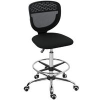 DREHSTUHL 59/59/106-126 cm schwarz aus Polyester höhenverstellbar - Schwarz, Kunststoff (59/126/59cm) - OKWISH