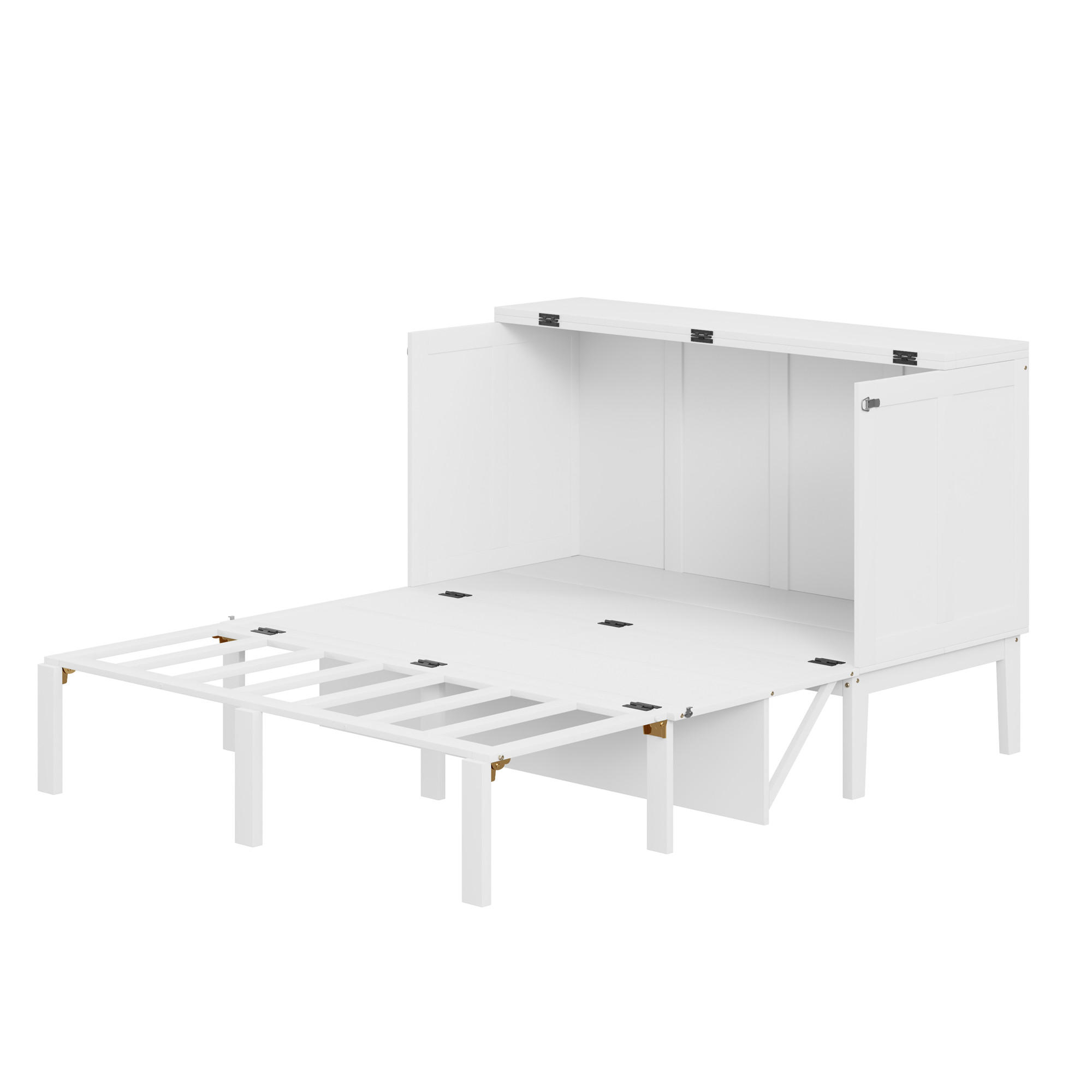 SCHRANKBETT 140x200 cm weiß - Weiß, Holz (140/200cm) - LEBENLANG