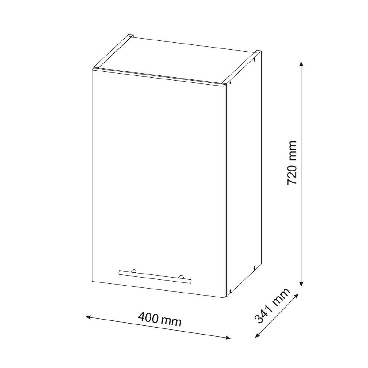 HÄNGESCHRANK Fame-Line Grün-Gold Landhaus 40 cm - Anthrazit/Grün, Holzwerkstoff (40/72/34.1cm) - Vicco