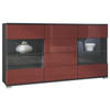 SIDEBOARD Bari Bordeaux Hochglanz - Bordeaux, Holzwerkstoff (138.5/75.5/35cm) - Vladon