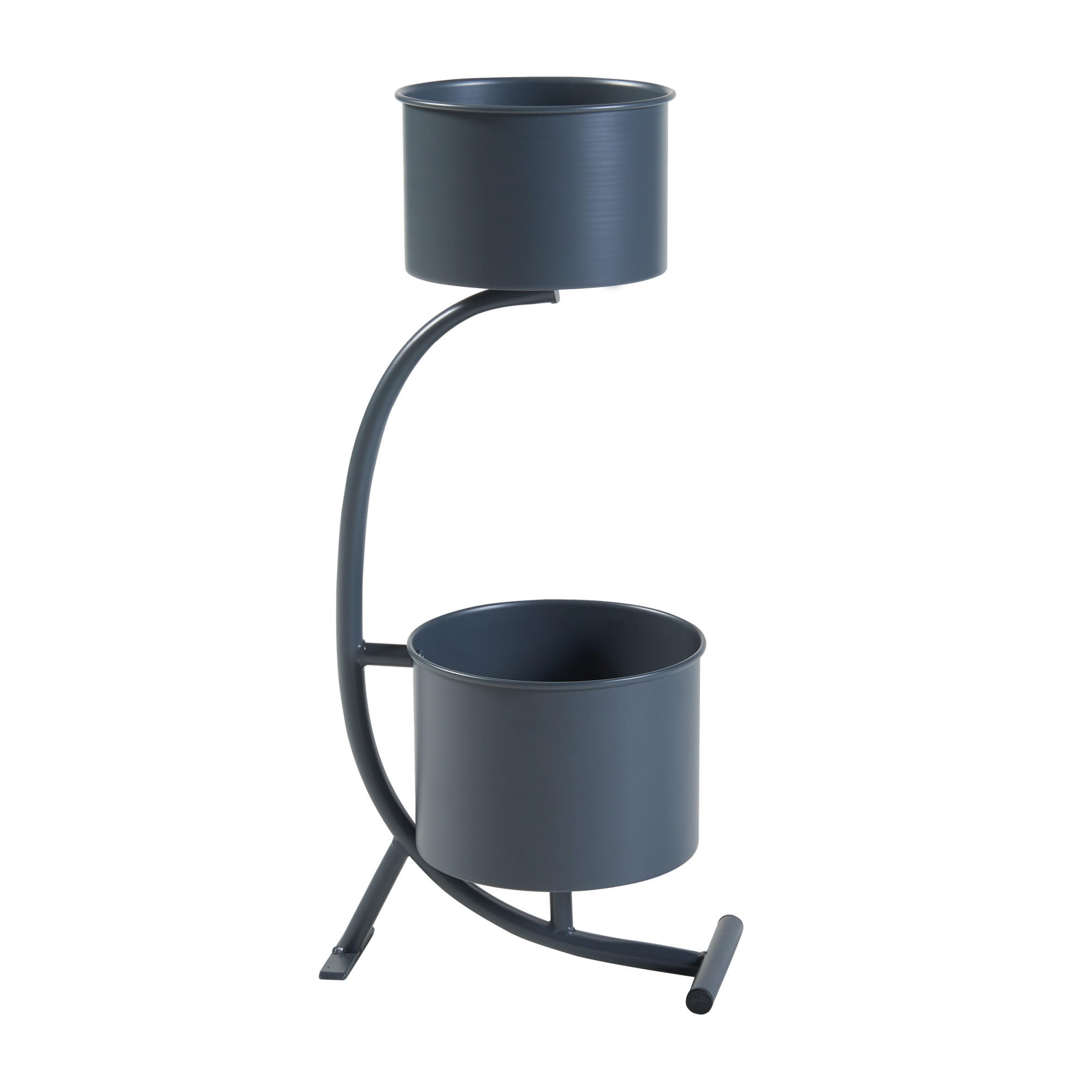 PFLANZENSTÄNDER Almelo - Schwarz, Metall (63cm) - [en.casa]