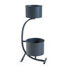 PFLANZENSTÄNDER Almelo - Schwarz, Metall (63cm) - [en.casa]