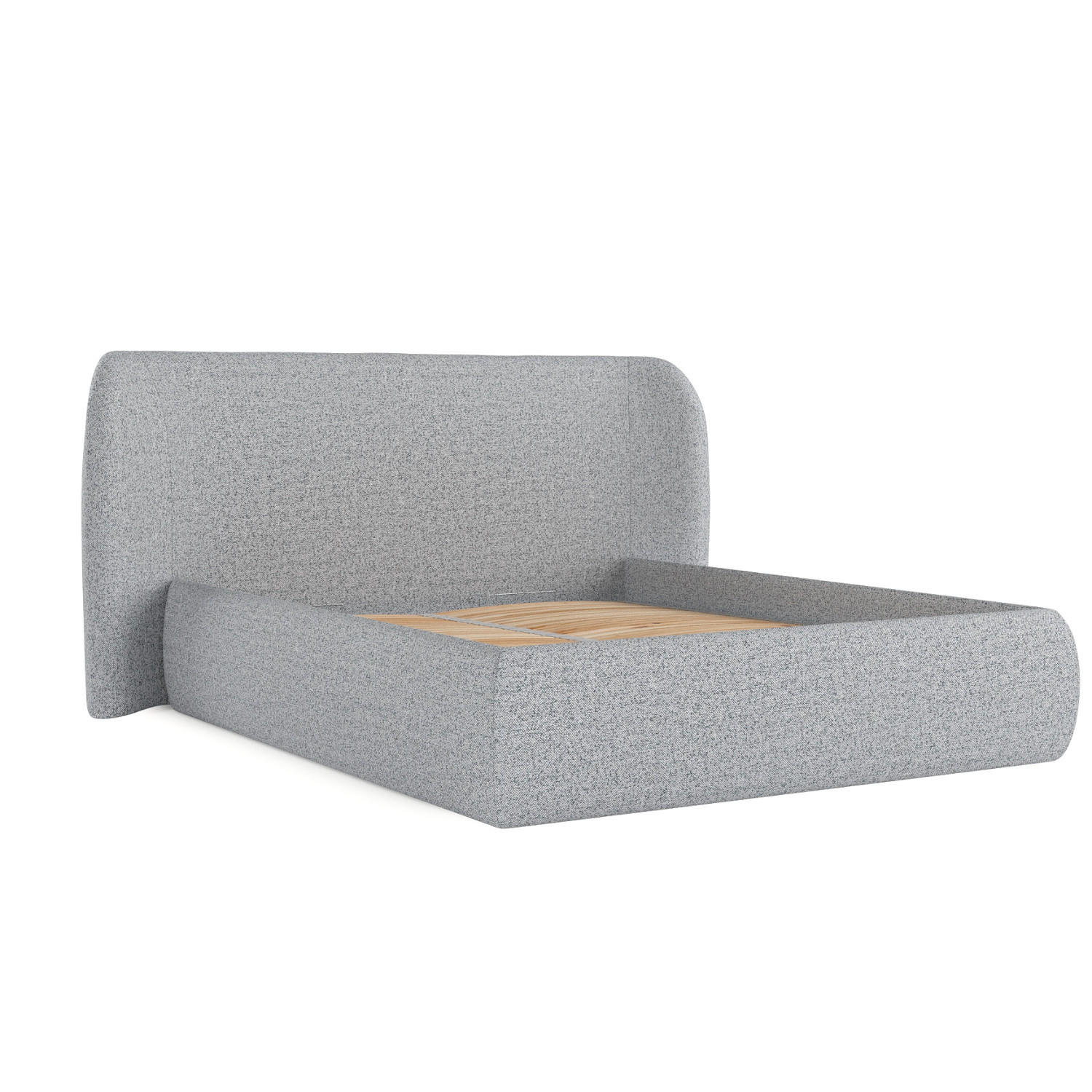 POLSTERBETT Bellano mit Stauraum 160/200 cm Grau im Riva Stoff - Schwarz/Naturfarben, Holz/Holzwerkstoff (160/200cm) - AltaBeds