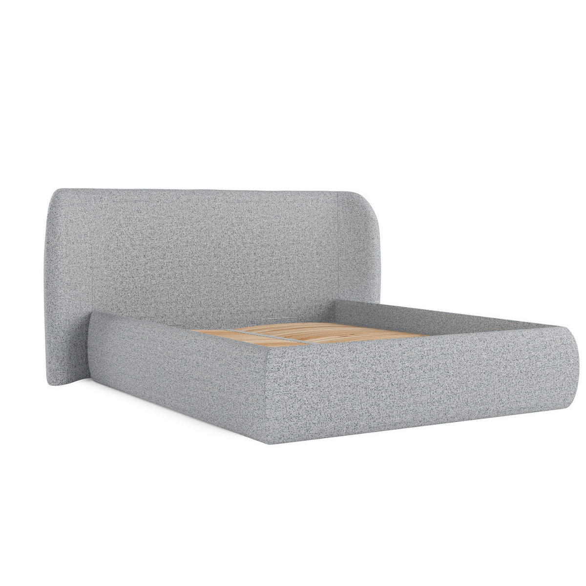 POLSTERBETT Bellano mit Stauraum 140/200 cm Grau im Riva Stoff - Schwarz/Naturfarben, Holz/Holzwerkstoff (140/200cm) - AltaBeds