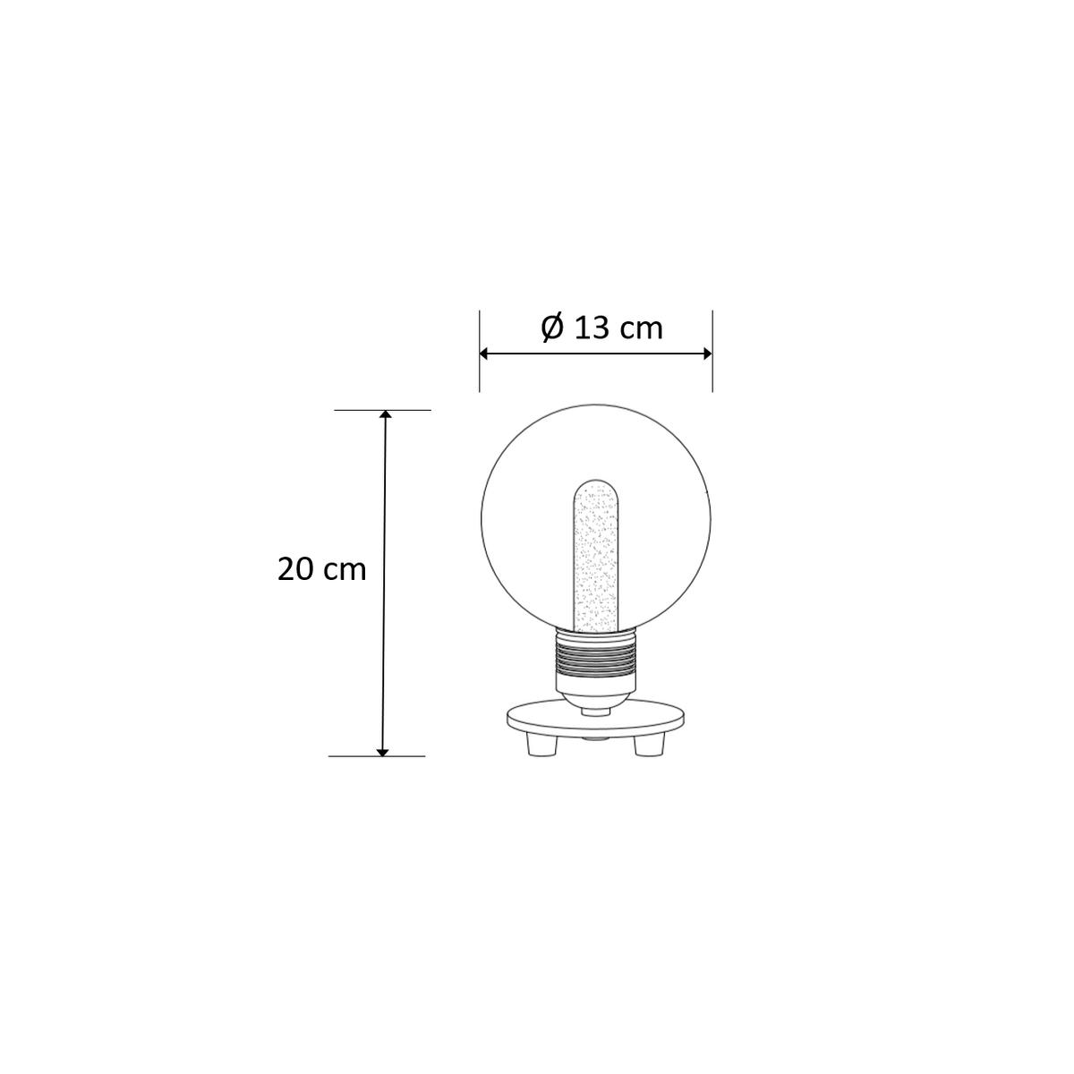 TISCHLEUCHTE Giani, Gold / Messing, 20cm - Goldfarben, Glas (20/13/20cm) - KOSILUM