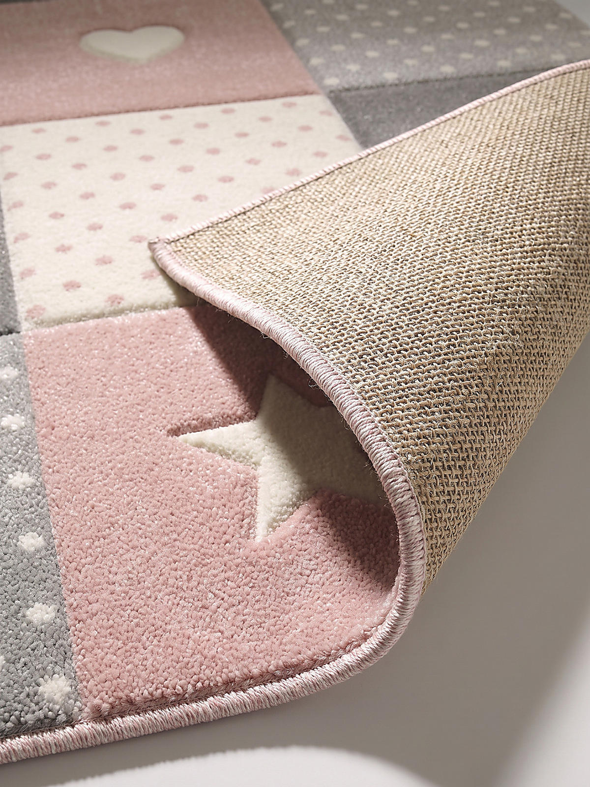 SPIELTEPPICH IDRO Patchwork Polypropylen Pink 80 x 150 cm - Rosa, Textil (80/150cm) - KADIMA DESIGN