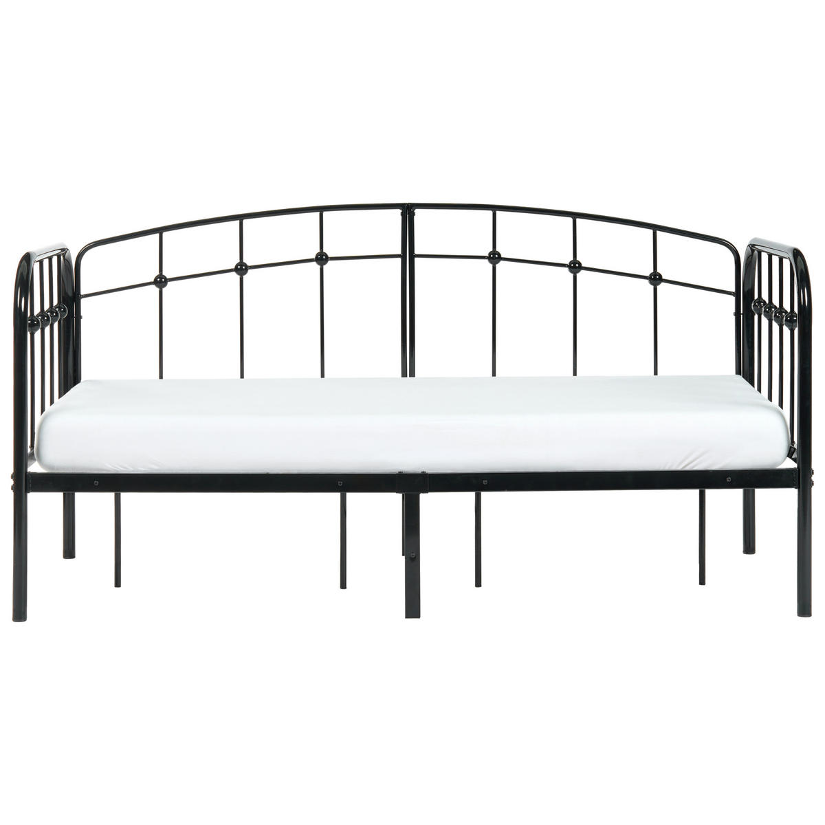 TAGESBETT Metall 90/200 cm Schwarz Arrien - Schwarz, Metall (90/200cm) - Beliani