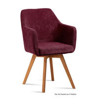 ARMLEHNSTUHL (6er-Set) Dolli 57x87x60 Eiche geölt/Marsala - Eichefarben/Brombeere, Kunststoff (60/87/57cm) - 58aufmkessel