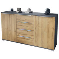 SIDEBOARD Linio Eiche Natur - Eichefarben, Holzwerkstoff (138.5/75.5/35cm) - Vladon
