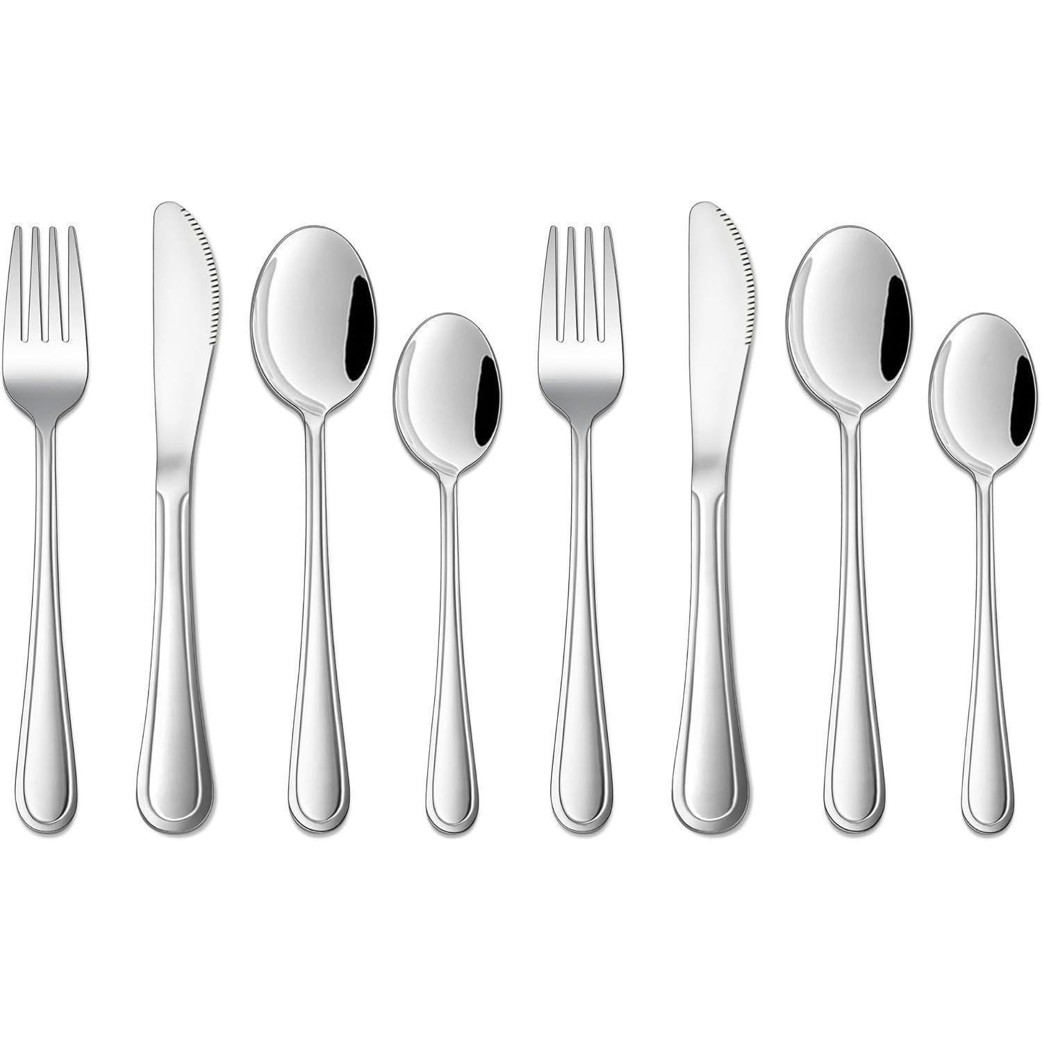 KINDERBESTECK 8-teiliges Set Edelstahl - Silberfarben, Metall