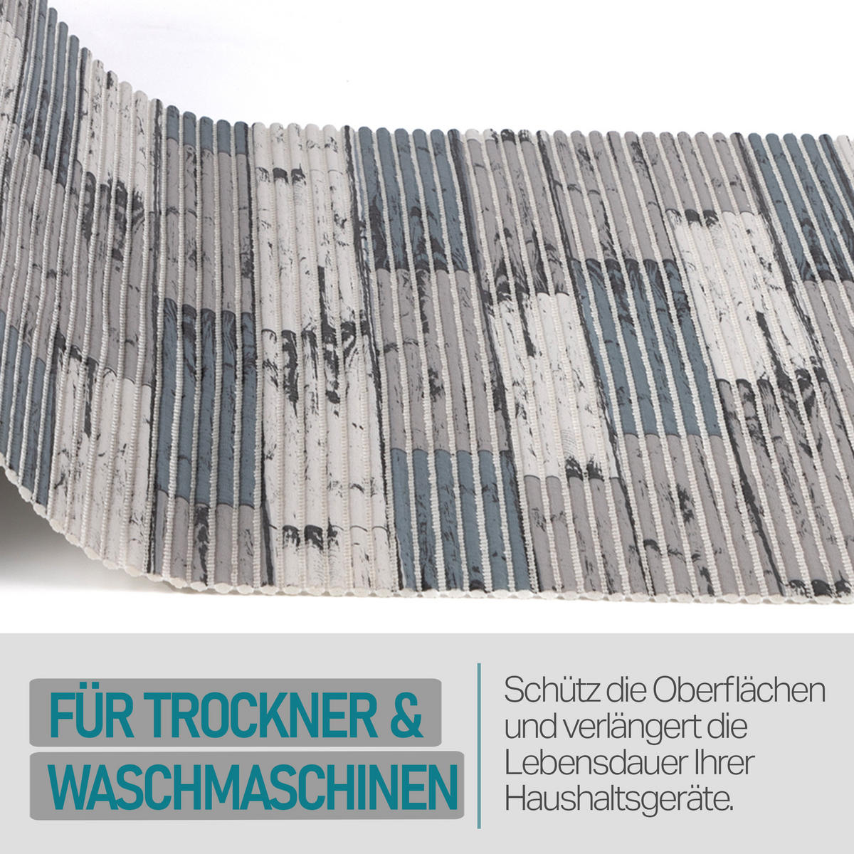 WASCHMASCHINENAUFLAGE 60x60 cm Klinker Grau - Blaugrau, Kunststoff (60/60cm) - Bestlivings