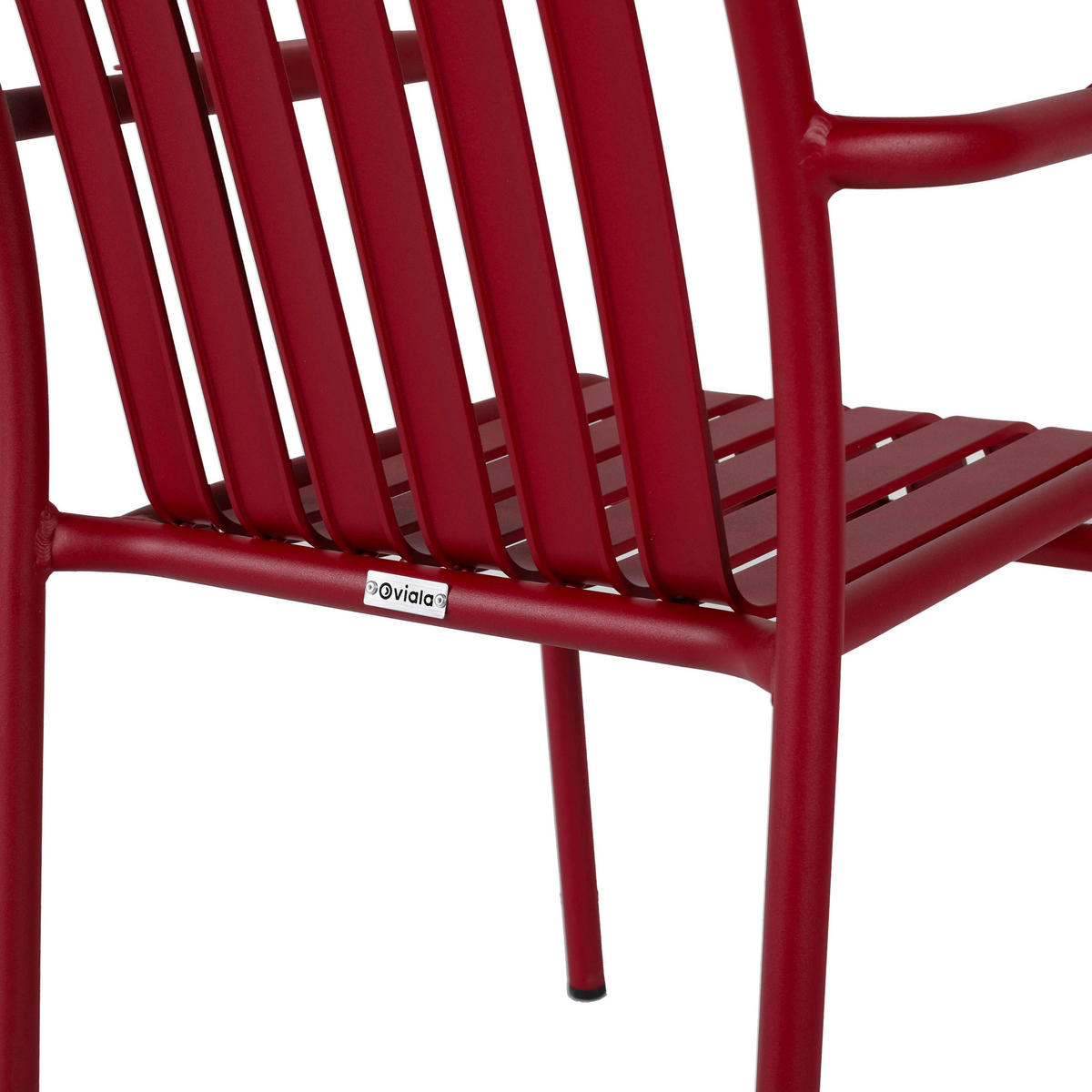 GARTENSTUHL, Rot - Rot, Metall (62/85/61cm) - Oviala