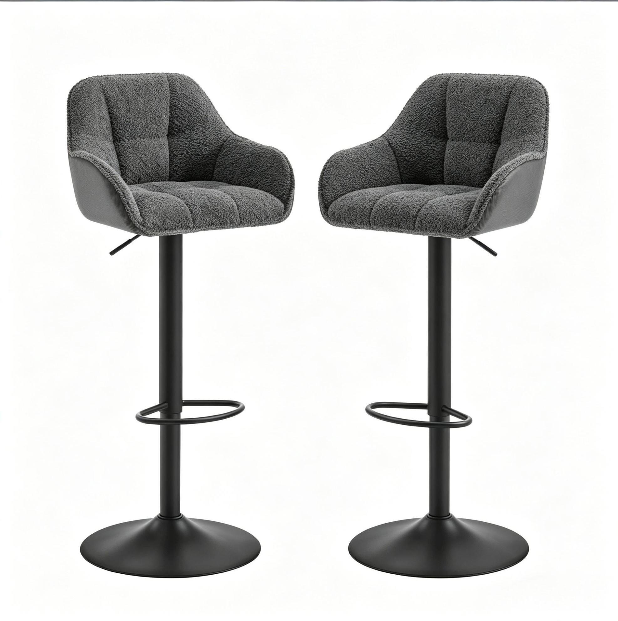 Mivray Barhocker Dunkelgrau 52x109x50 cm
