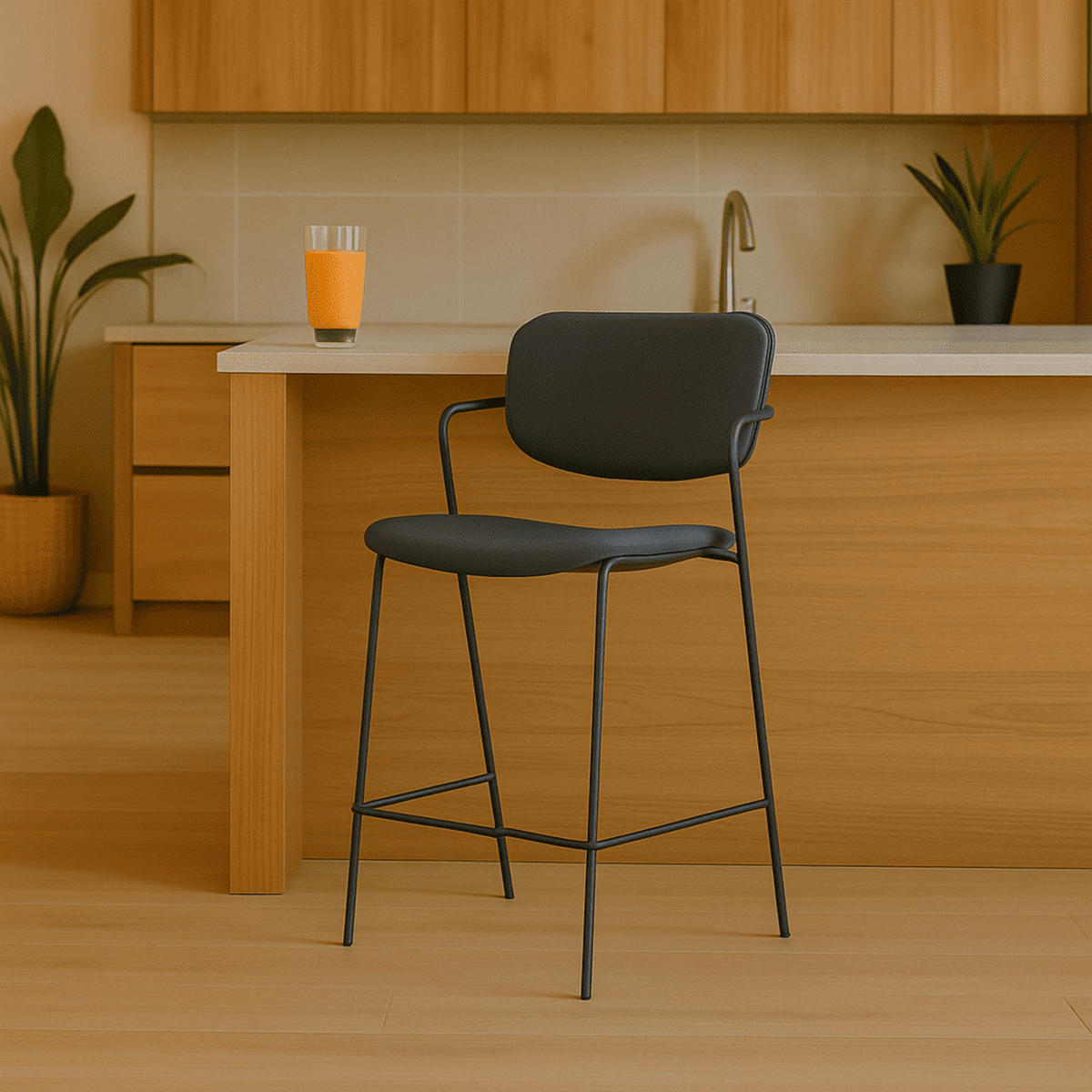 BARHOCKER Maika Grau 44/51/66 cm 2er-Set - Grau, Textil (51/66/44cm) - Calicosy