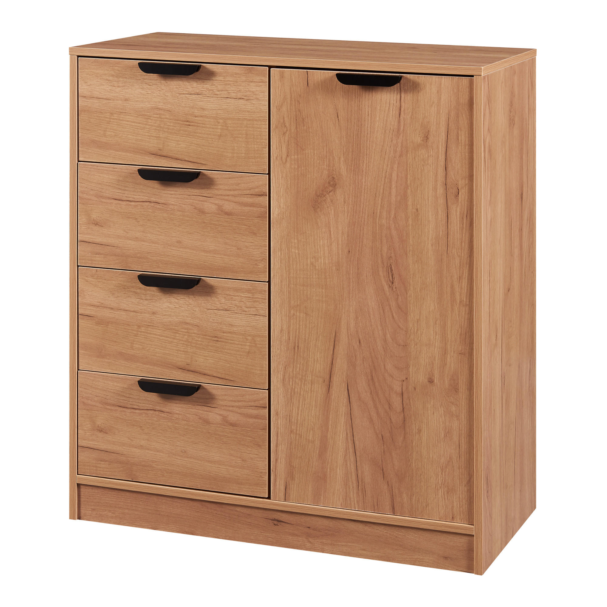 KOMMODE Varkaus - Eichefarben, Holzwerkstoff (80/90/40cm) - [en.casa]