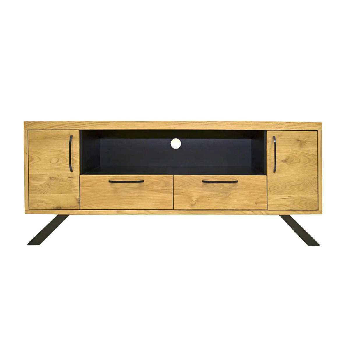TV-SCHRANK aus Eichenholz im industriellen Stil für das Wohnzimmer JORGEN - Eichefarben, Holz (150/60/45cm) - Rawood Furniture