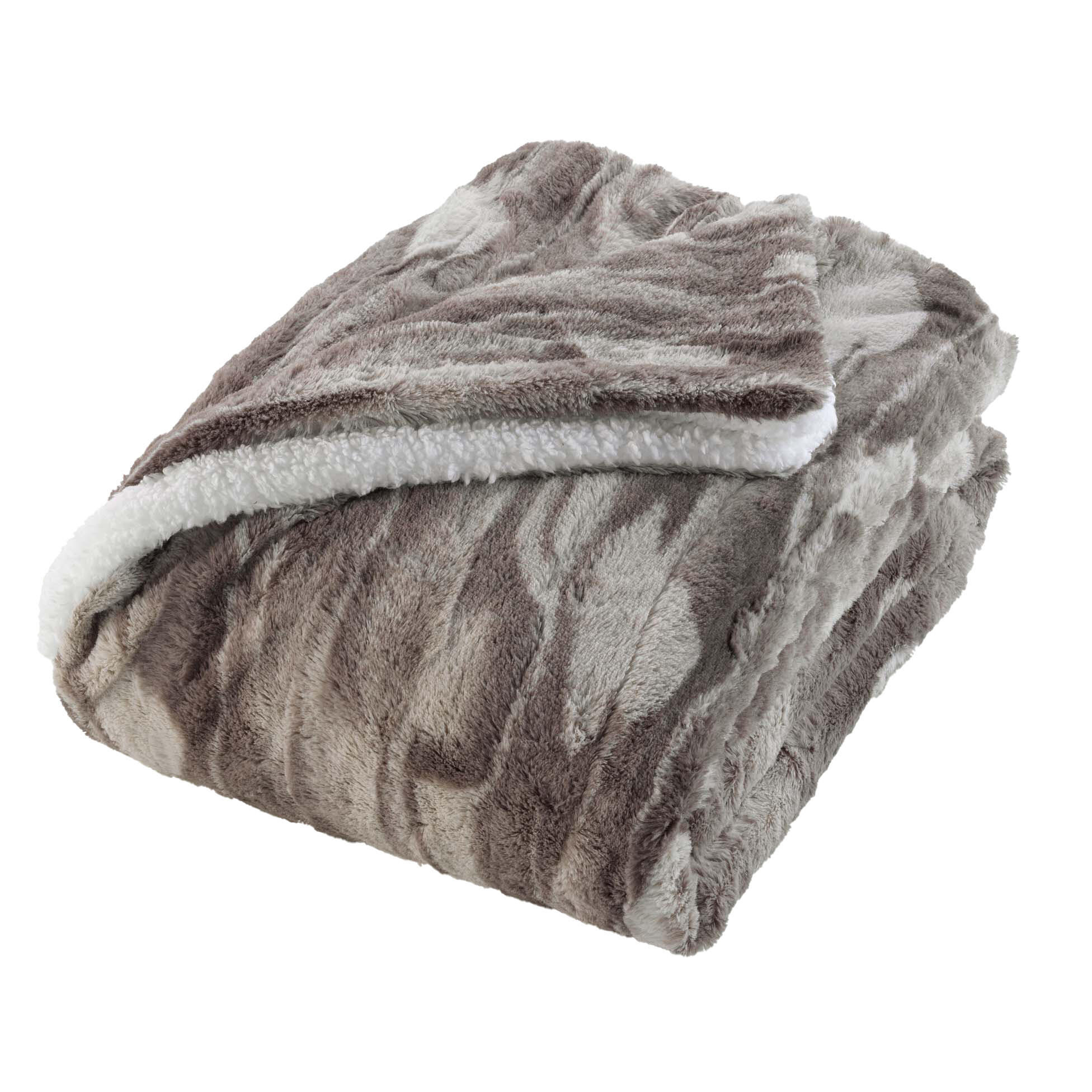 PLÜSCHDECKE Caribou - Grau, Textil (220/180cm) - Douceur d´intérieur