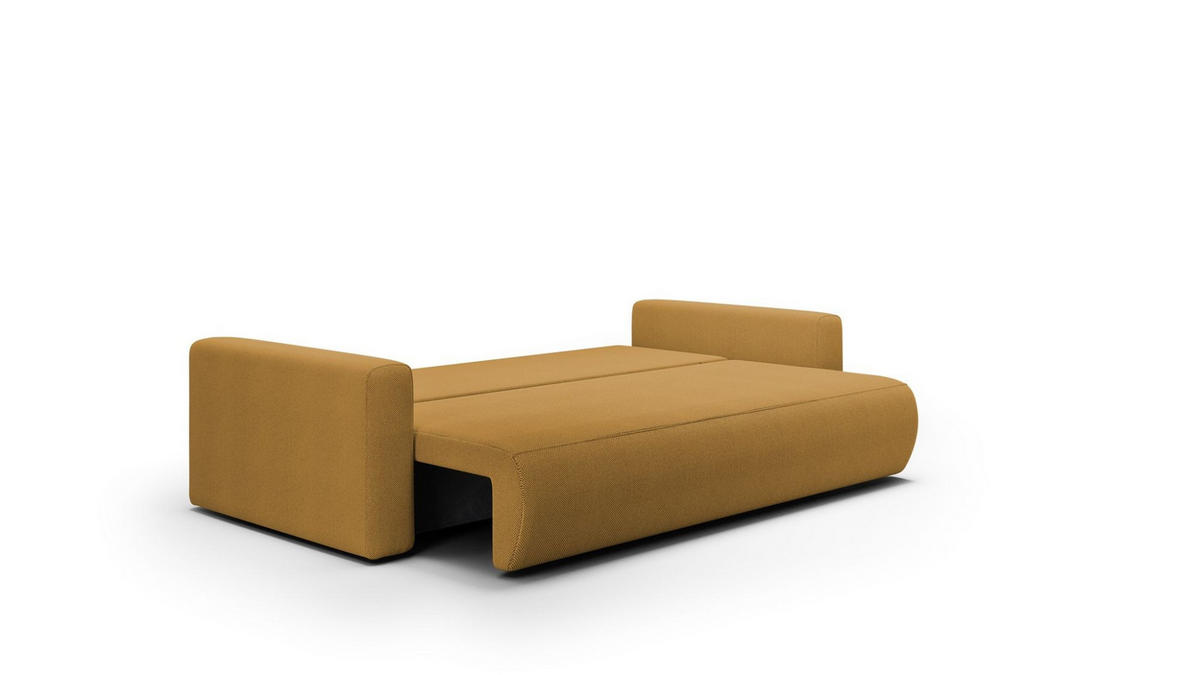 SOFA Schlafsofa Chaira - Currygelb, Holzwerkstoff/Textil (238/85/103cm) - Fun Möbel