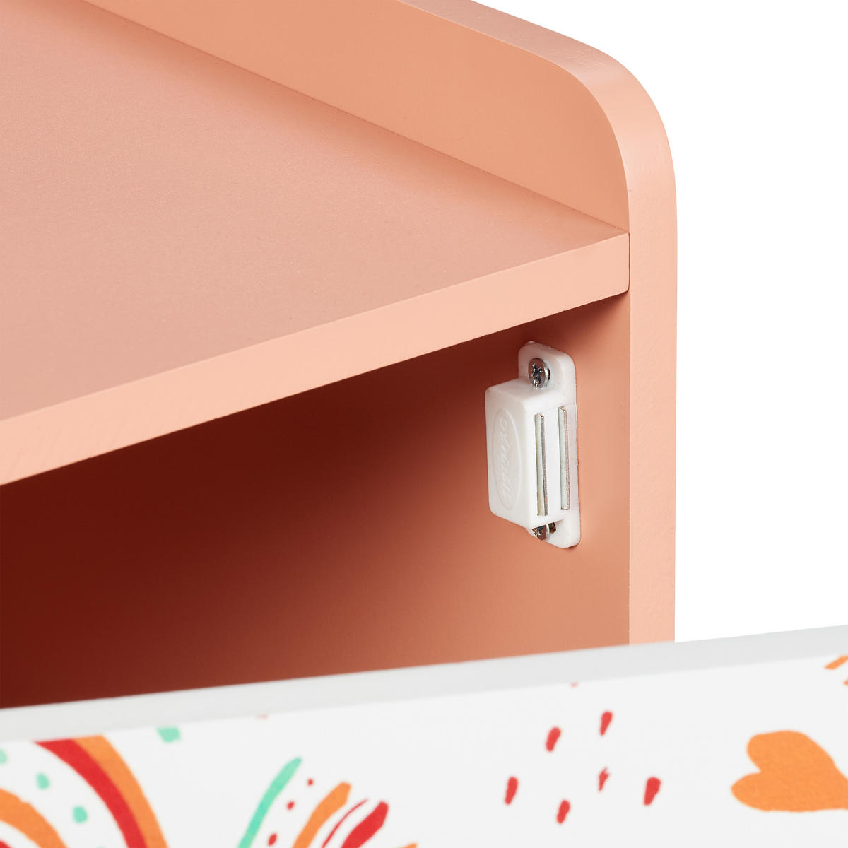 KINDER-NACHTTISCH - Rot, Holz/Holzwerkstoff (40/41/30cm) - Relaxdays