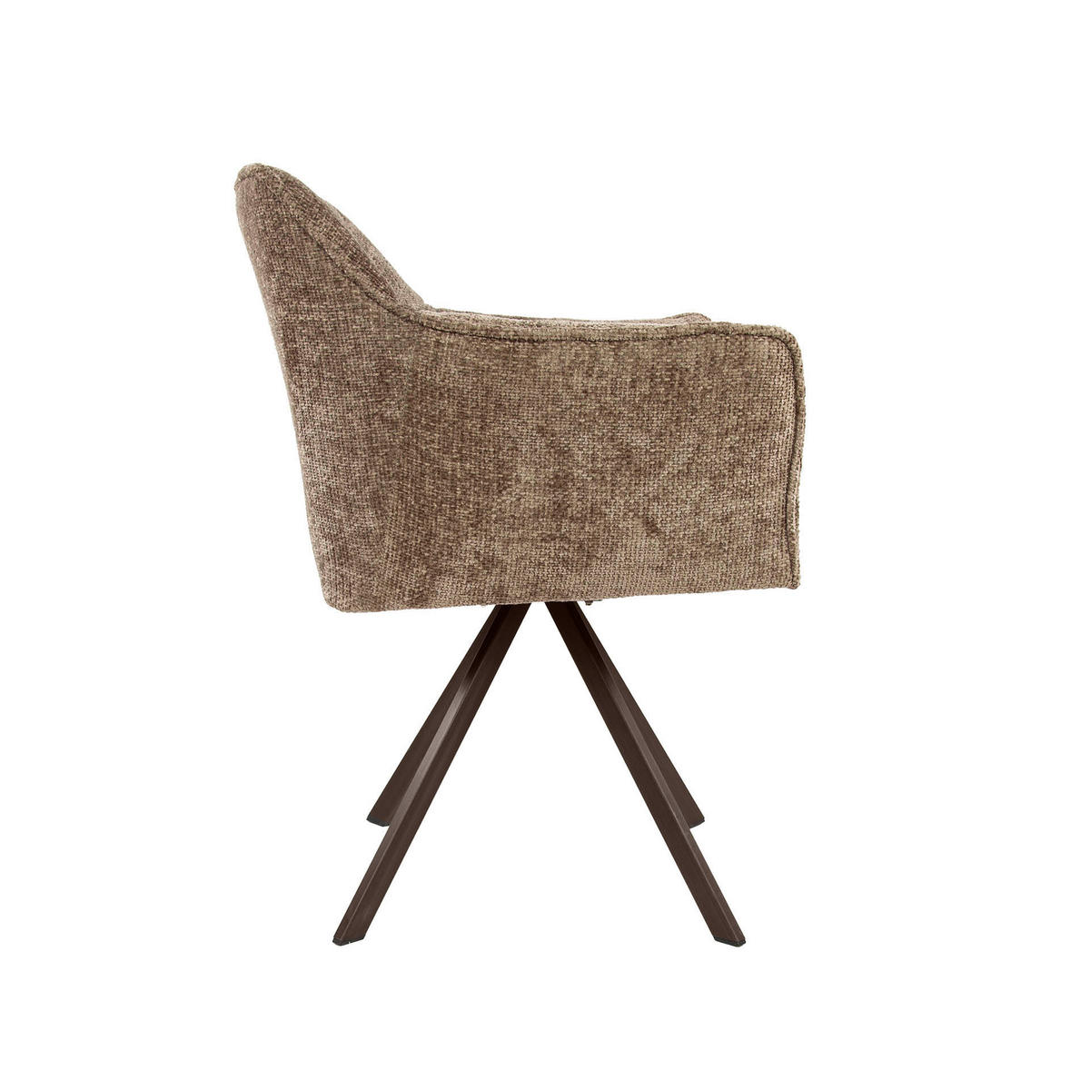 ESSZIMMERSTÜHLE Raster Braun 60/63/81 cm - 2er-Set - Braun, Textil (63/81/60cm) - Hoyz Collection