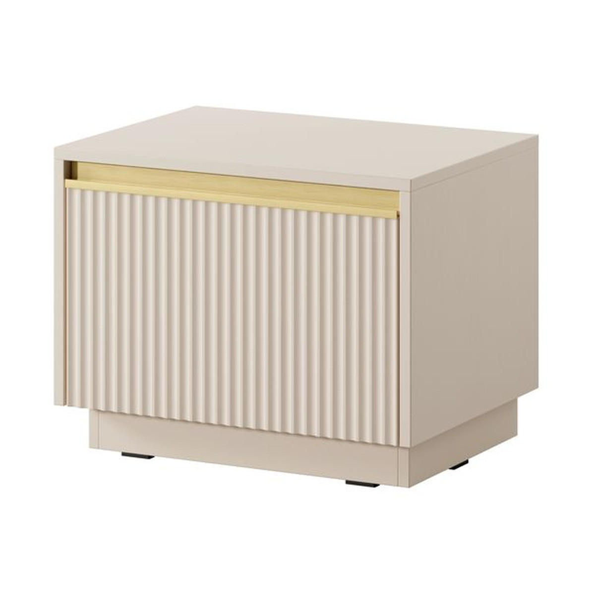 NACHTTISCH – 54 cm – Royal – Beige – NS-GEN066 - Beige, Holzwerkstoff (53.6/42/39cm) - hi-markt