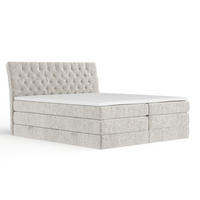 BOXSPRINGBETT Seraphine Beige 140/200 cm - Beige/Schwarz, Holz/Holzwerkstoff (140/200cm) - Maison de Reve