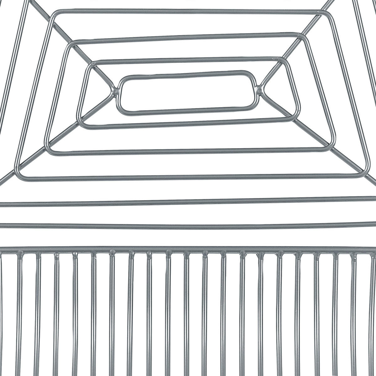 BARSTUHL 2er-Set Metall Silber Bisbee - Silberfarben, Textil/Metall (50/110/49cm) - Beliani