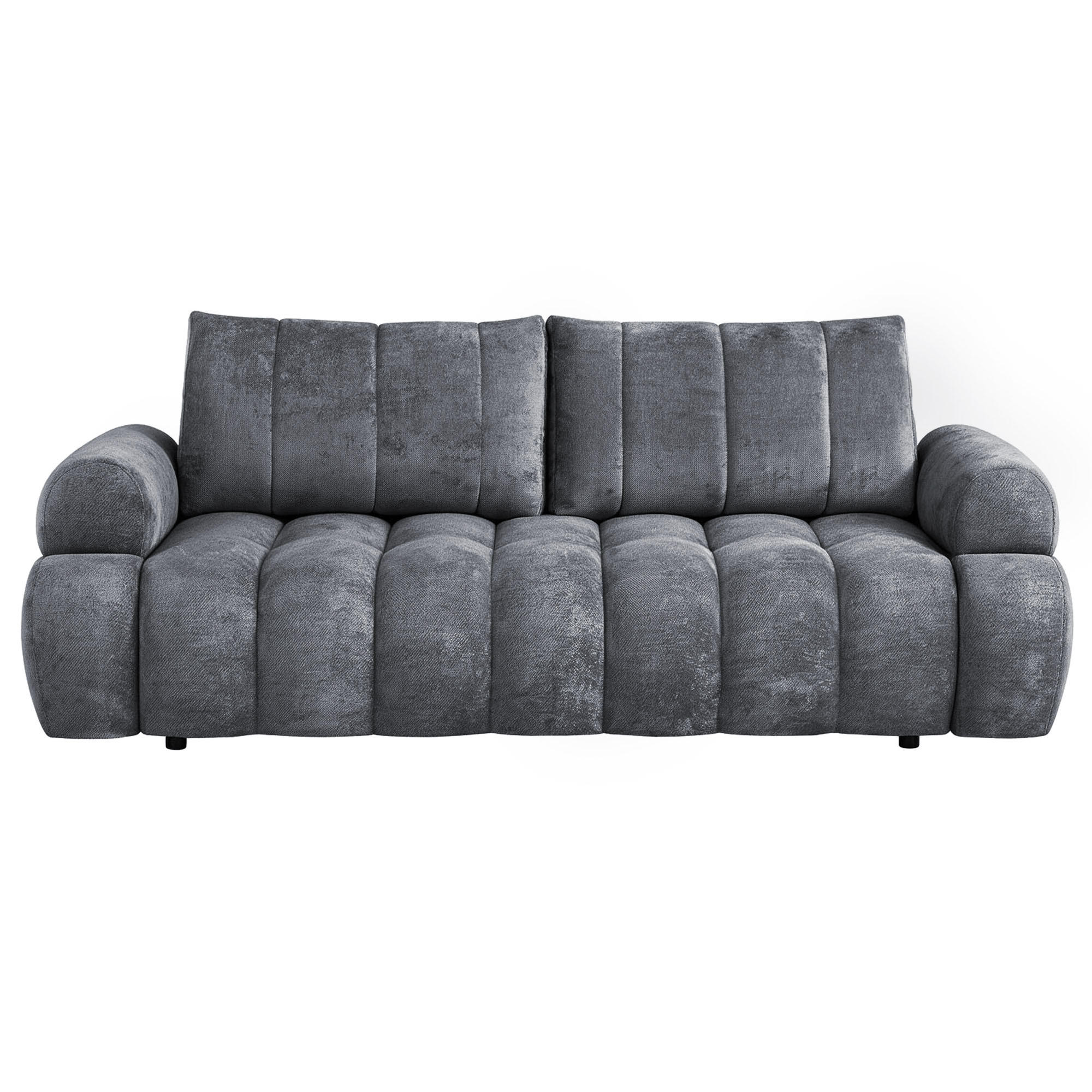 Beautysofa ROZKLÁDACÍ POHOVKA Mavi, 3místná s funkcí spaní, ložná plocha 195x145 cm, tmavě šedá