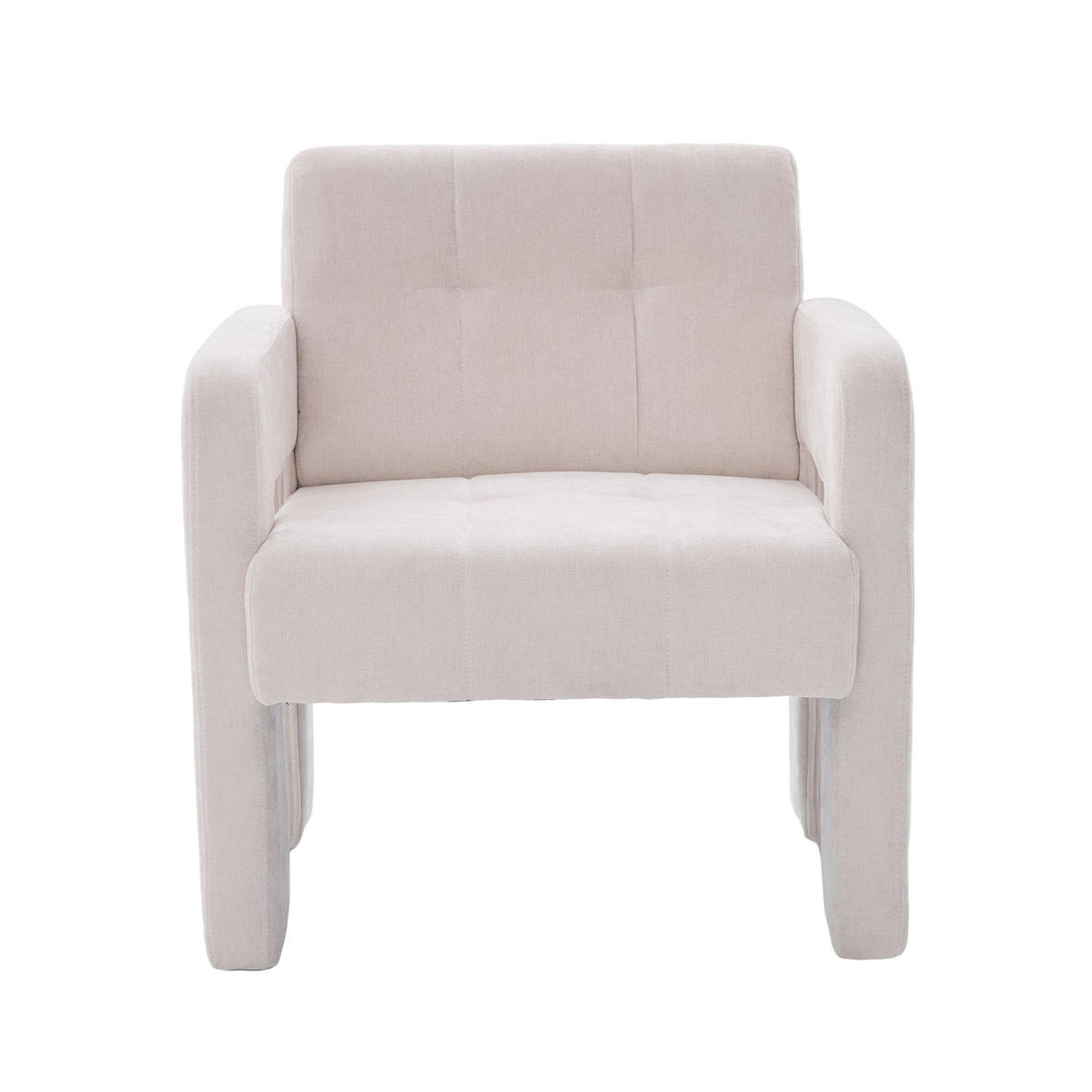 SESSEL Einzelner Sessel,dicke Polsterung,Chenille,Beige - Beige, Textil (67.5/74.5/69cm) - LVHOM
