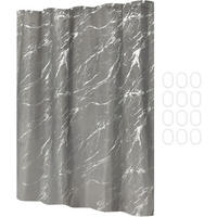 DUSCHVORHANG 180/180 cm grau - Grau, Textil (180/180cm) - Kaket