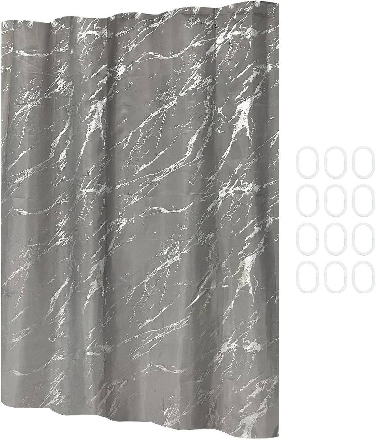 DUSCHVORHANG 180/180 cm grau - Grau, Textil (180/180cm) - Kaket