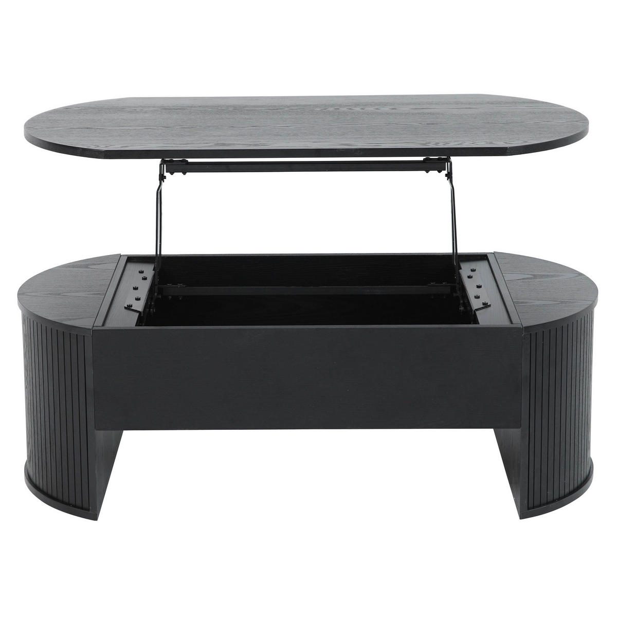 COUCHTISCH, schwarzes Holzeffekt - Schwarz, Holz (120/60/41cm) - Oviala