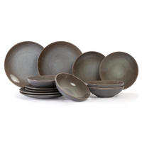 GESCHIRRSET12-TEILIG GESCHIRRSETUrban - 12-teilig / 4 Personen - 4 Speiseteller, 4 FRÜHSTÜCKTELLER und 4 SUPPENTELLER - Blau, Keramik (2/2/1cm) - Cosy & Trendy