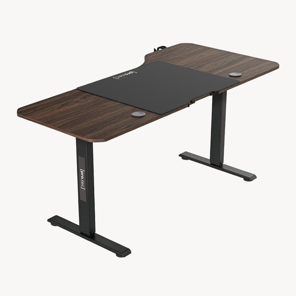 VERSTELLBARER TISCH Stryn - Walnussfarben/Schwarz, Holzwerkstoff/Metall (75/160/117cm) - pro.tec