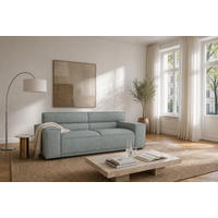 3-SITZER Umea Cord Grau 204/106/78 cm - Grau, Kunststoff/Textil (204/78/106cm) - foamnova