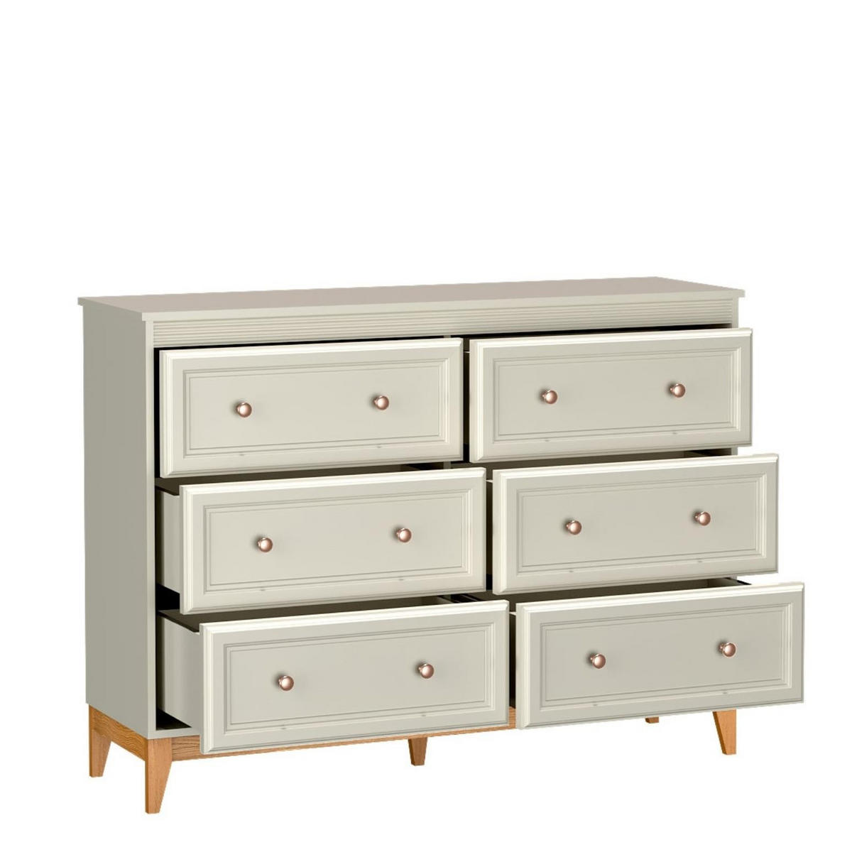 KOMMODE Windsor Kaschmir, Schubladenkommode - Kaschmir, Holzwerkstoff (136/100/41cm) - Bettso