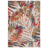 TEPPICH Outdoor Bunte Pflanzlich Kurzflor Rechteckig Boho - 140x200 cm - Orange, Textil (140/200cm) - Mazovia