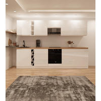 KÜCHENZEILE 320 cm - Aspen KA15-M320- in Weiß/Hochglanz - Weiß Hochglanz, Holz (320/212/52cm) - Milaros Markt