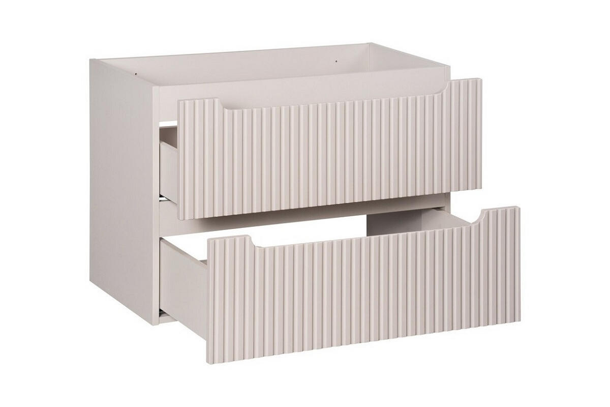 WASCHBECKENUNTERSCHRANK Kaschmir B 80 cm x H 57 cm x T 39 cm - Kaschmir/Weiß, Holz (80/57/40cm)