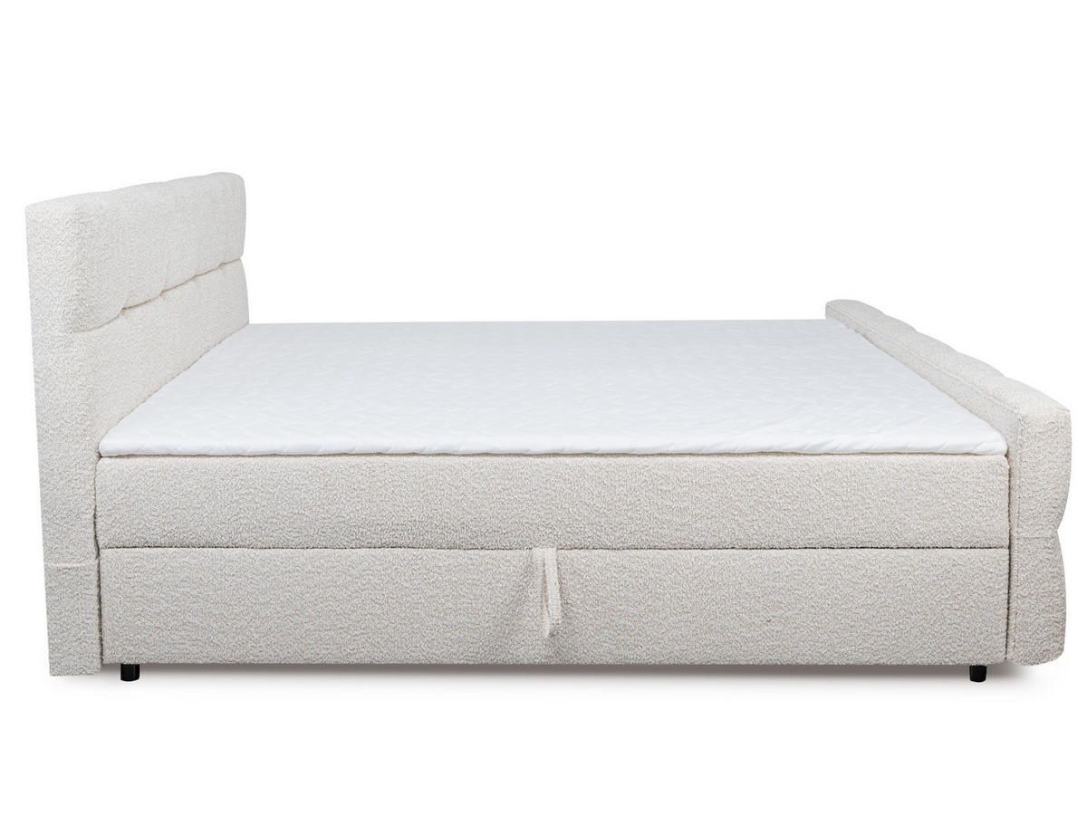 BOXBETT Modena 1 hellbeige 180/200 cm - Beige, Textil (180/200cm) - wonello