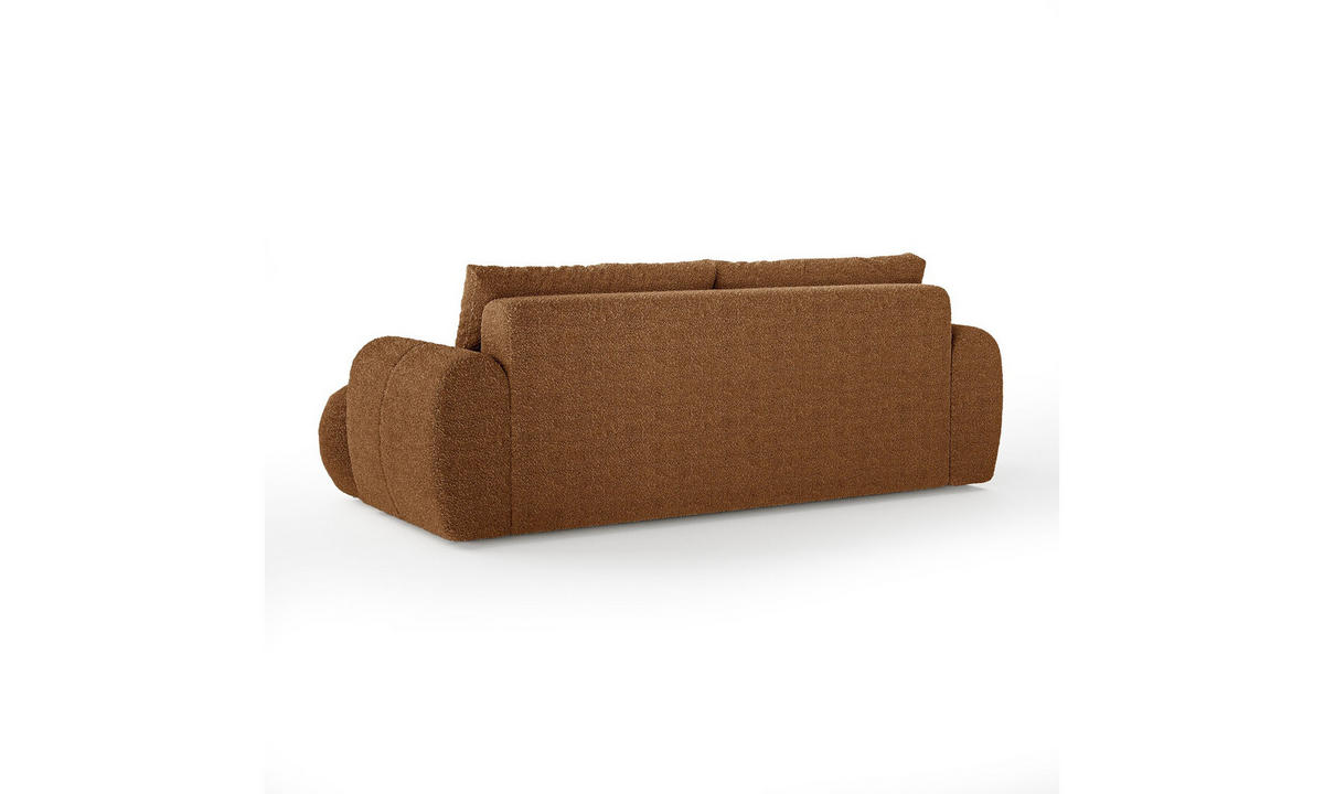 SCHLAFSOFA CORAL 250/100/85 cm mit Bettkasten Stoff Coral 35 - Cognac, Textil (250/85/100cm) - Lookway