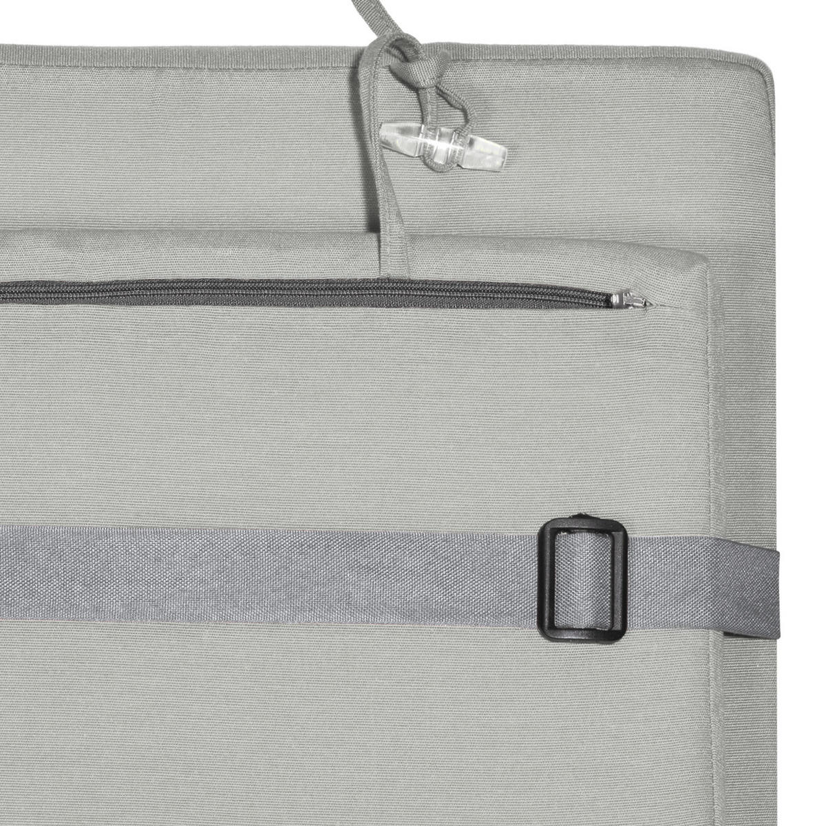 DECKCHAIRAUFLAGE Loftlux DC 175/45/5 cm Hellgrau - Hellgrau, Textil (45/5/175cm) - Beautissu 