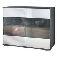 KOMMODE Bari Weiß Hochglanz - Weiß Hochglanz, Holzwerkstoff (92.5/75.5/35cm) - Vladon