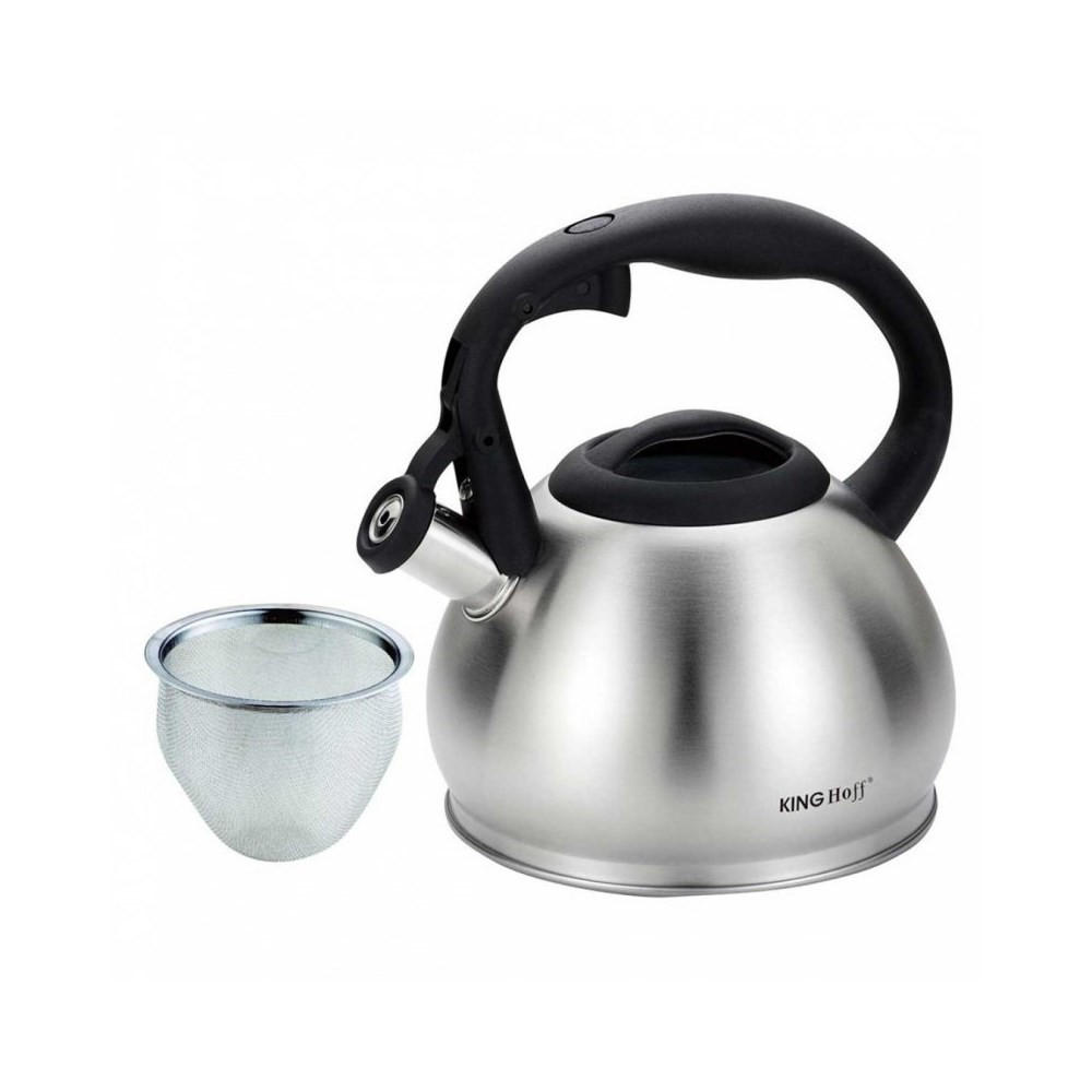 WASSERKESSEL Silber 20/16/19 cm KH1633 - Silberfarben, Metall (20cm) - Kinghoff 