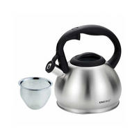 WASSERKESSEL Silber 20/16/19 cm KH1633 - Silberfarben, Metall (20cm) - Kinghoff 